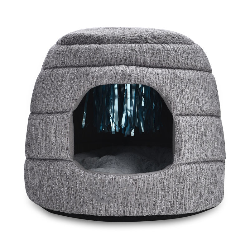 2 in 1 เตียงแมวพับได้ Sustainable Breathable Animal Cat Tent House Cat Cave Carriers