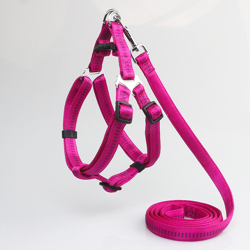 No Pull Absorbent Non Slip Nylon Dog สายจูงสายรัดปรับระดับได้