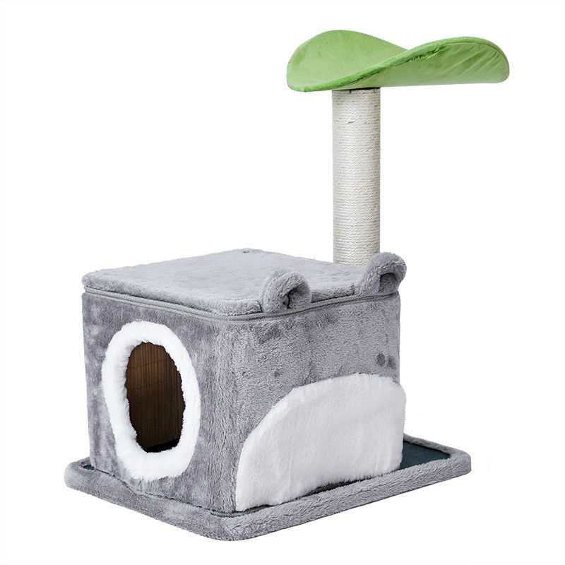 Safety Deluxe Cat Climbing Frame ต้นไม้หลายระดับพร้อมเสาเกาถ้ำ M ขนาด 61*41*132 ซม.