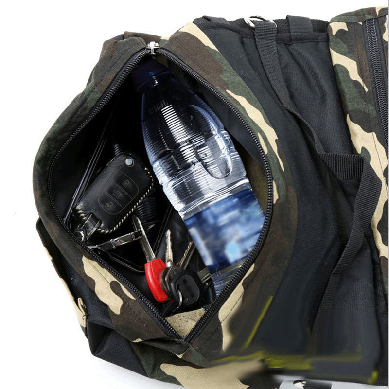 กระเป๋าเป้สะพายหลังสุนัข Camo แบบปรับได้สายรัดกระเป๋าล่าสัตว์สำหรับสุนัขขนาดใหญ่