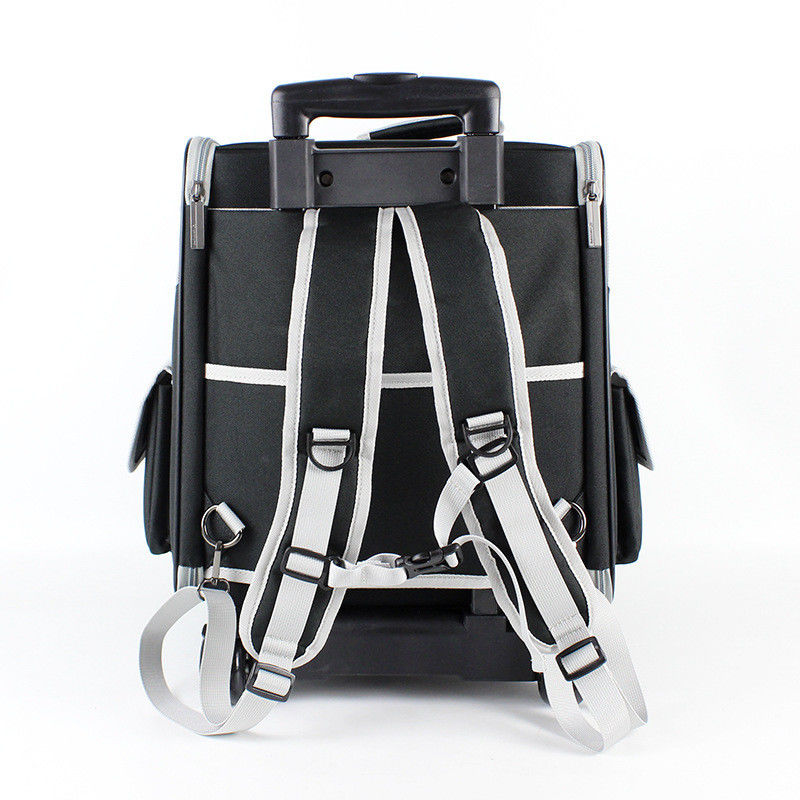 Telescopic Handle Pet Travel Carrier Backpack รถเข็นสำหรับสุนัขและแมวขนาดเล็ก