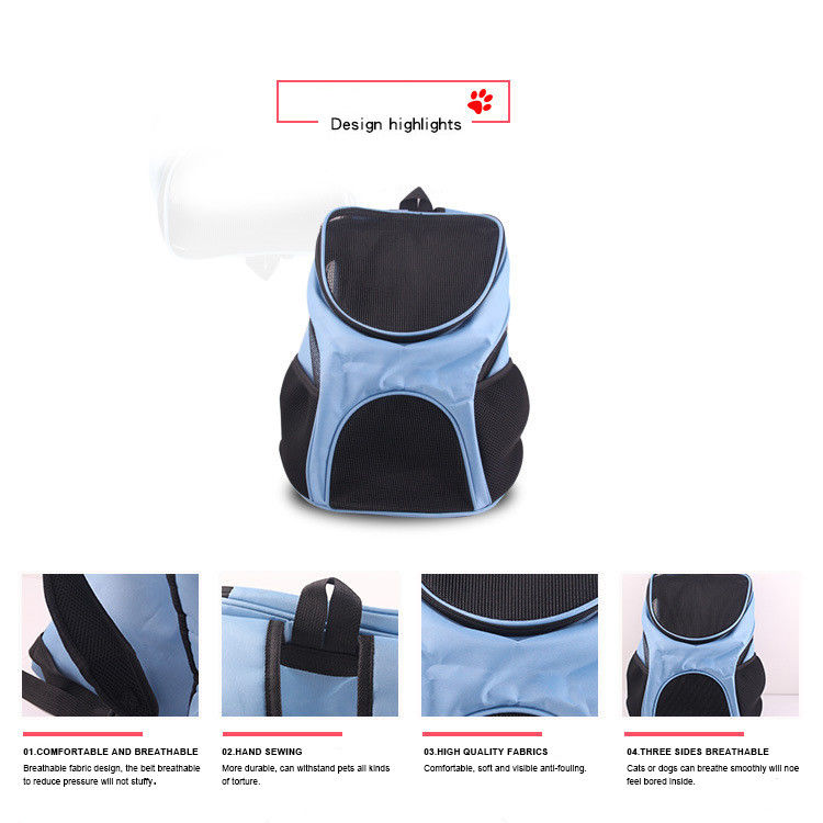 แฟชั่นการเดินทางที่สะดวกสบาย Cats Dog Carrier กระเป๋าเป้สะพายหลัง Breathable