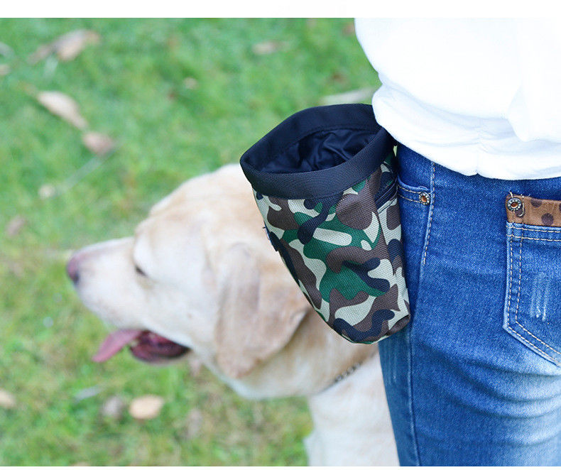 กระเป๋าคาดเอวกันน้ำ Camo Pet Outdoor Accessories Training Dog Snacks Bag