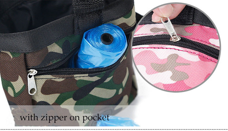 กระเป๋าคาดเอวกันน้ำ Camo Pet Outdoor Accessories Training Dog Snacks Bag