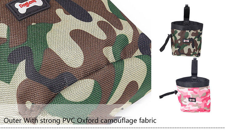 กระเป๋าคาดเอวกันน้ำ Camo Pet Outdoor Accessories Training Dog Snacks Bag