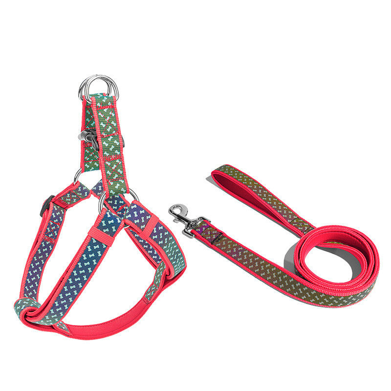 สายจูงสุนัข Pet Dog Collars Soft Neoprene Pet อุปกรณ์เสริมสะท้อนแสงพิเศษ Pet Harness Leash Set