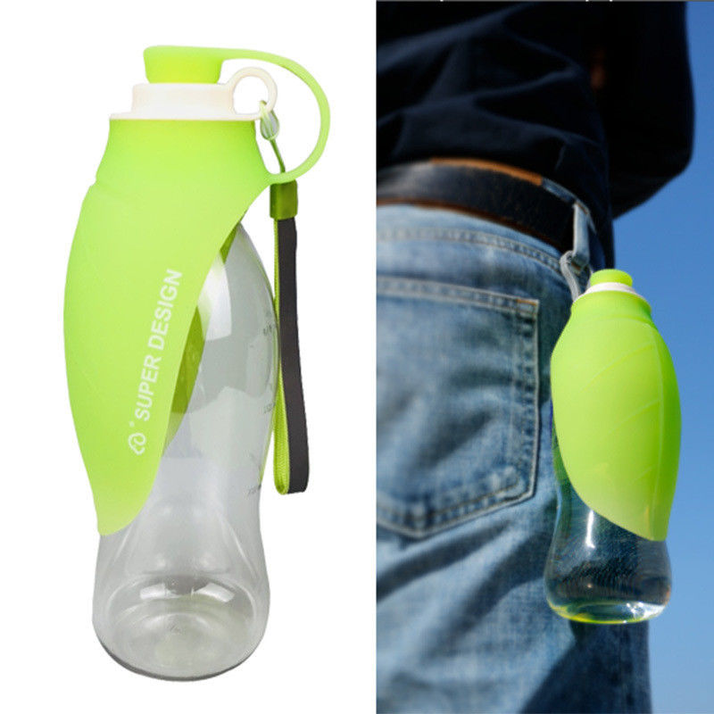 สุนัข ขวดน้ำกลางแจ้งแบบพกพา Pet Dogs Travel Water Dispenser Feeder คอนเทนเนอร์ซิลิโคนพับถ้วยดื่ม
