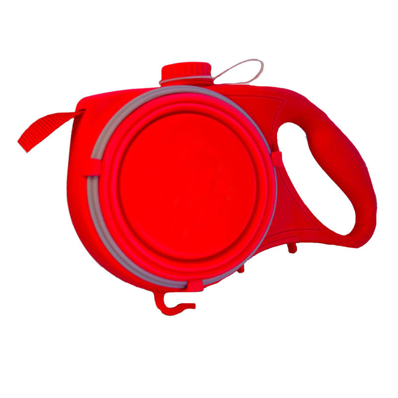 Leash Built ขวดน้ำชามใส่สุนัขแบบพกพา 5 In 1