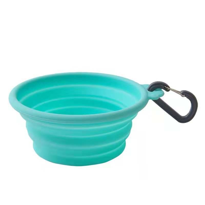 BB Green Outdoor พับซิลิโคนสุนัขชามน้ำสำหรับเดินเดินป่าเดินทาง