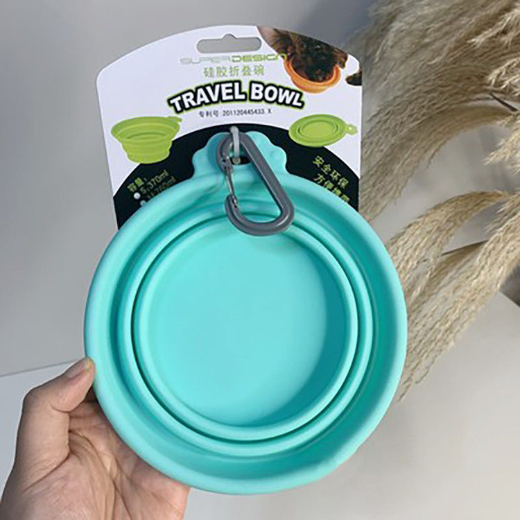 BB Green Outdoor พับซิลิโคนสุนัขชามน้ำสำหรับเดินเดินป่าเดินทาง