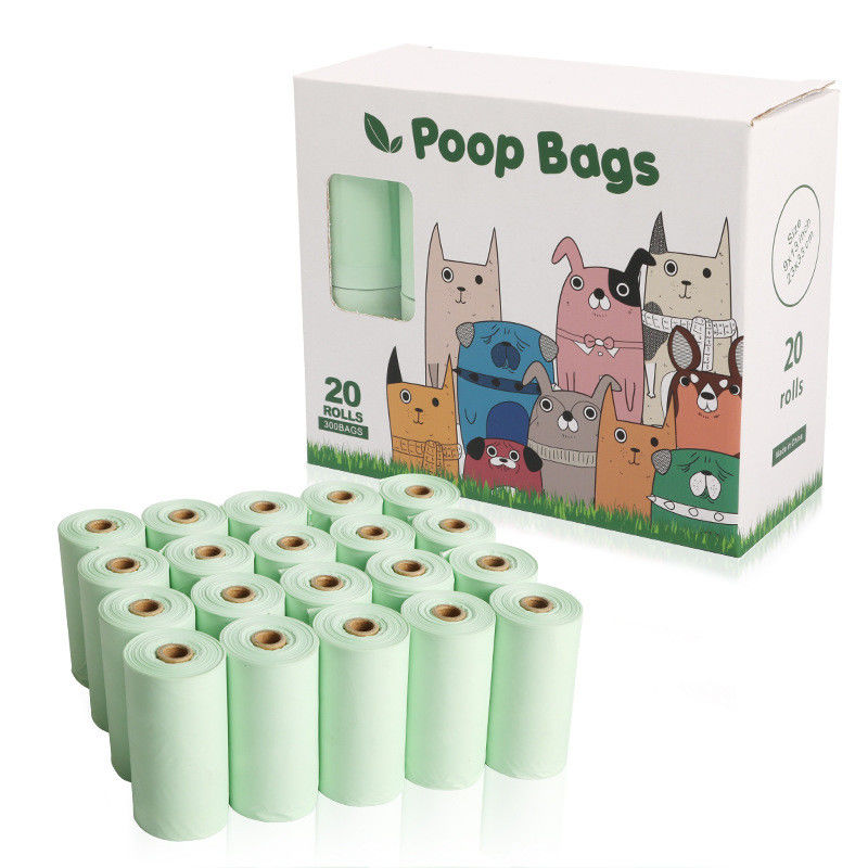 BSCI Cornstarch Dog Poop Bags ถุงเซ่อย่อยสลายได้ทางชีวภาพ 100%