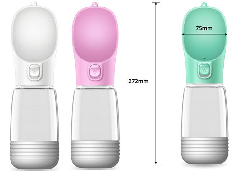 อาหาร 150g Feeder 2 In 1 Dog ขวดน้ำ Puppy Travel ขวดน้ำ 350ml