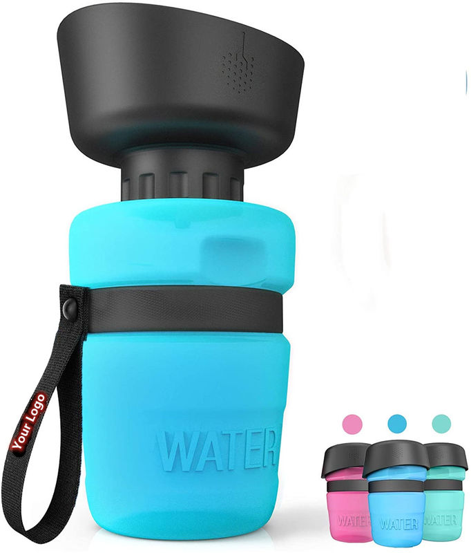 ขวดน้ำสัตว์เลี้ยงแบบพับได้ขนาด 18 ออนซ์สำหรับสุนัข BPA Free