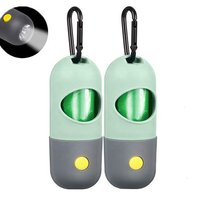 Pill Shape ไฟฉาย LED Pet Poop Dog ที่ใส่ถุงขยะ